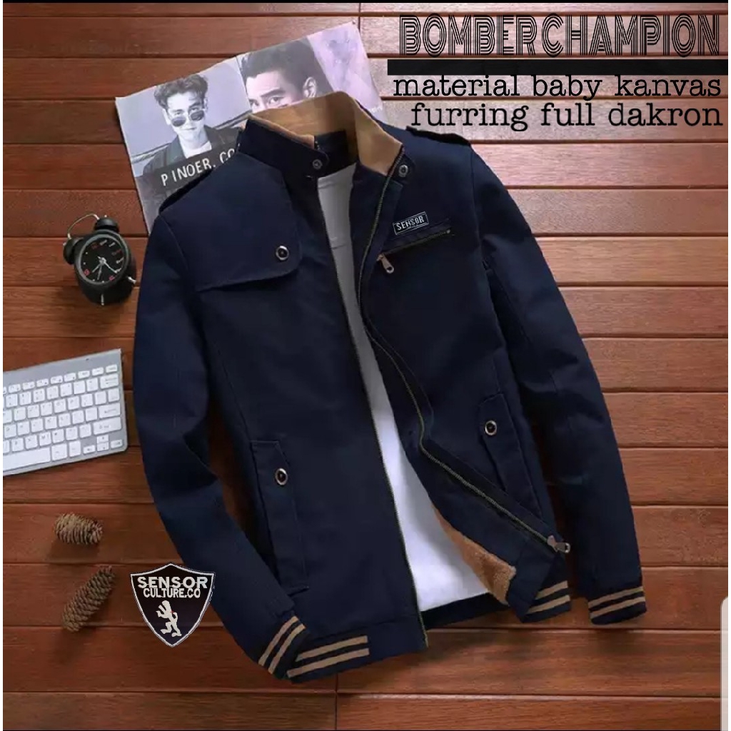 champion jacket mens navy