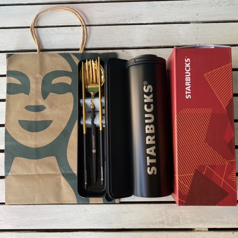 TheSirenPH Stainless Insulated Thermos Tumbler with Utensils Set