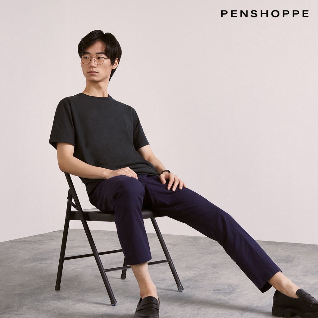 Penshoppe Dress Code Basic Relaxed Fit Tshirt For Men | Shopee Philippines
