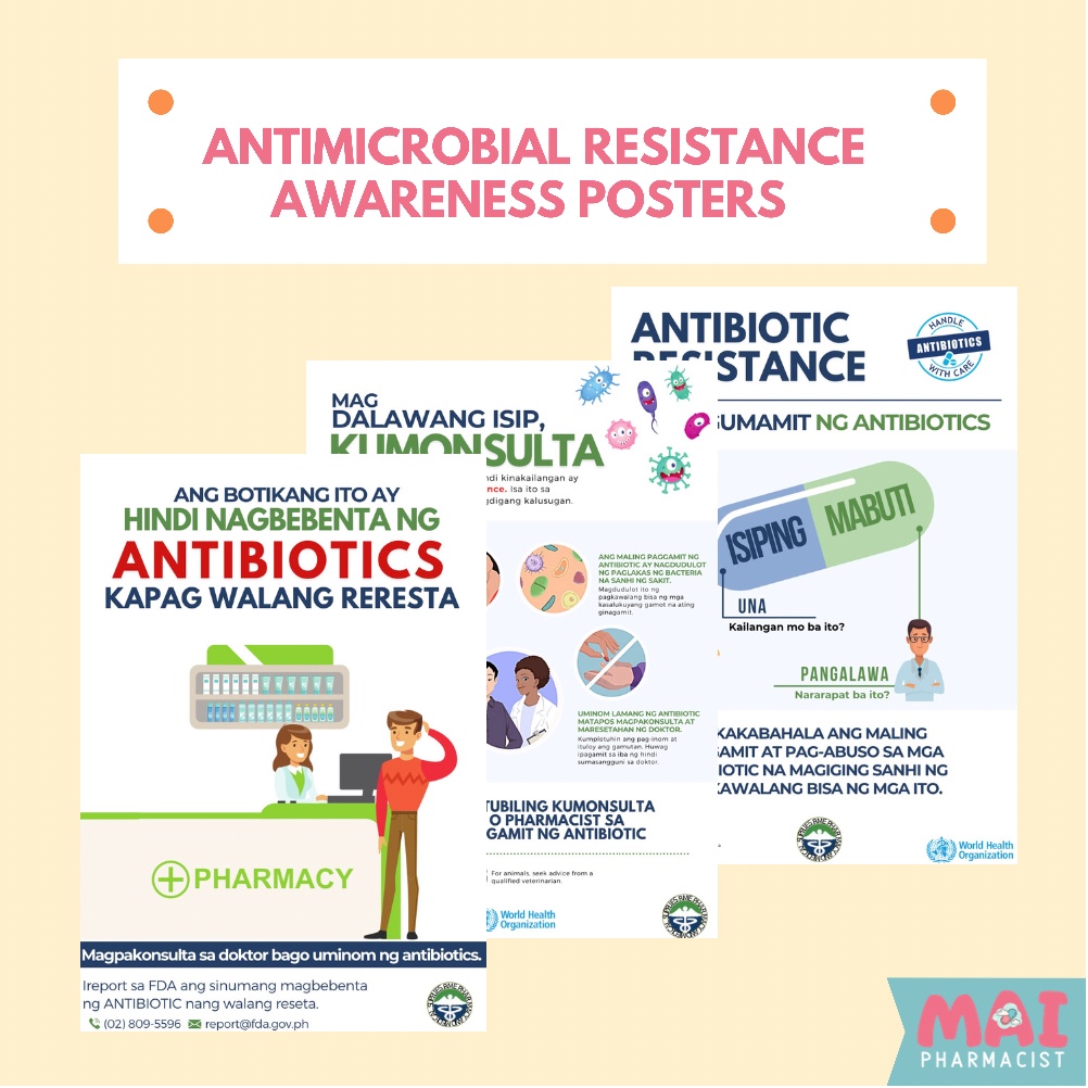 Antimicrobial Resistance Awareness Tagalog POSTERS (Customizable ...