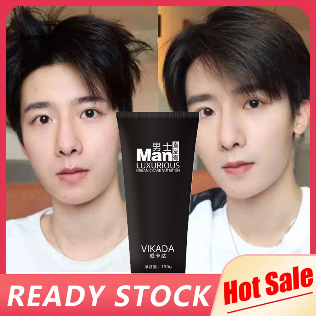 SWE Safe Ingredients Hair Straightener Cream Men Hair Straightening Cream  Styling Tool Simple Operation for Home Use | Shopee Philippines