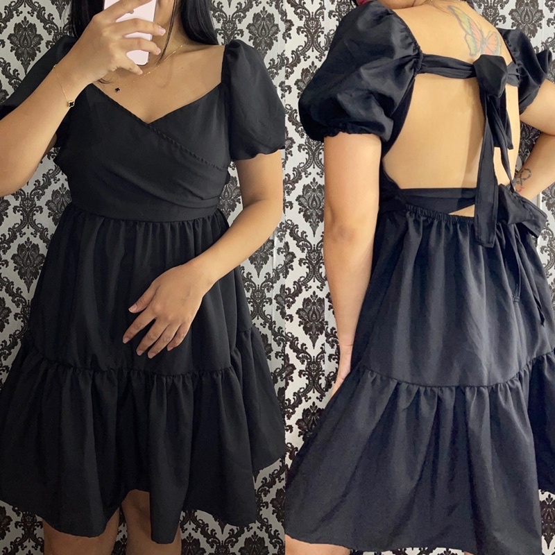 Dainty Wardrobe - MOIRA PUFF DRESS BACKLESS | Shopee Philippines