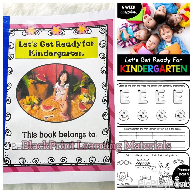 Let S Get Ready For Kindergarten Workbook With Personalized Cover And Name Tracing 148 Pages Shopee Philippines