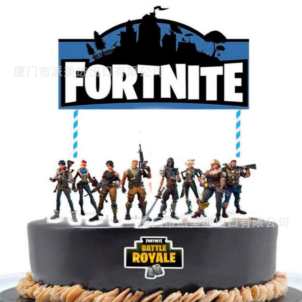 Game Theme Balloon New Design Fortnite Balloon Happy Birthday Banner Loot Bag Table Cloth Cake Topper Shopee Philippines