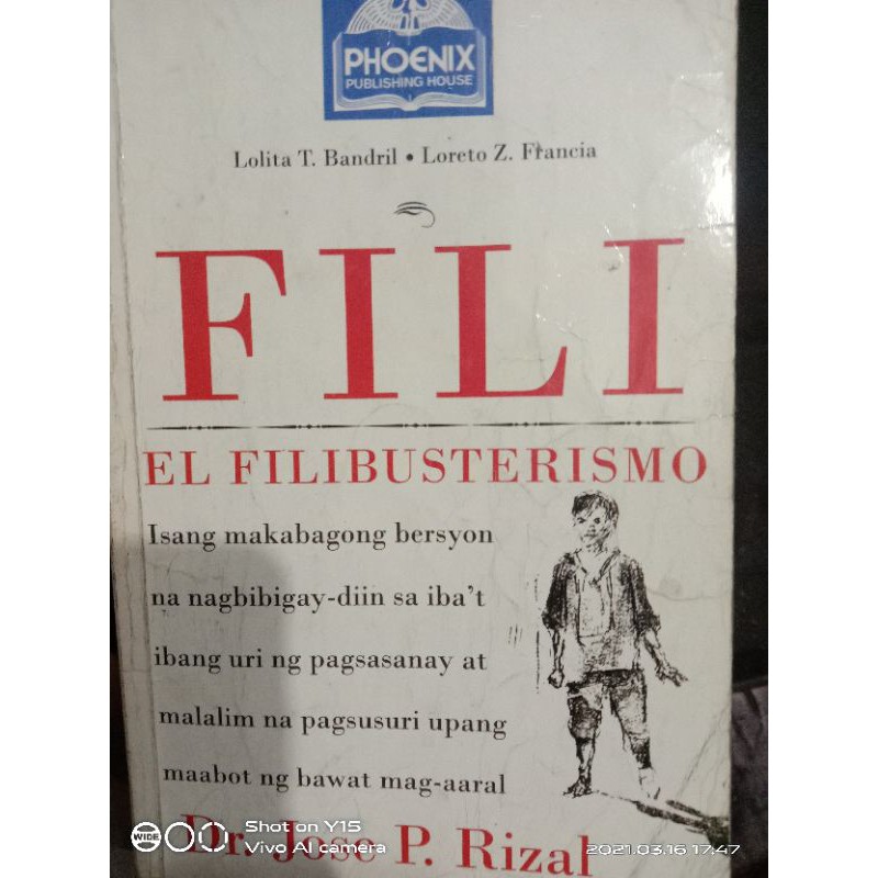 FILI EL FILIBUSTERISMO Dr. Jose P. Rizal | Shopee Philippines