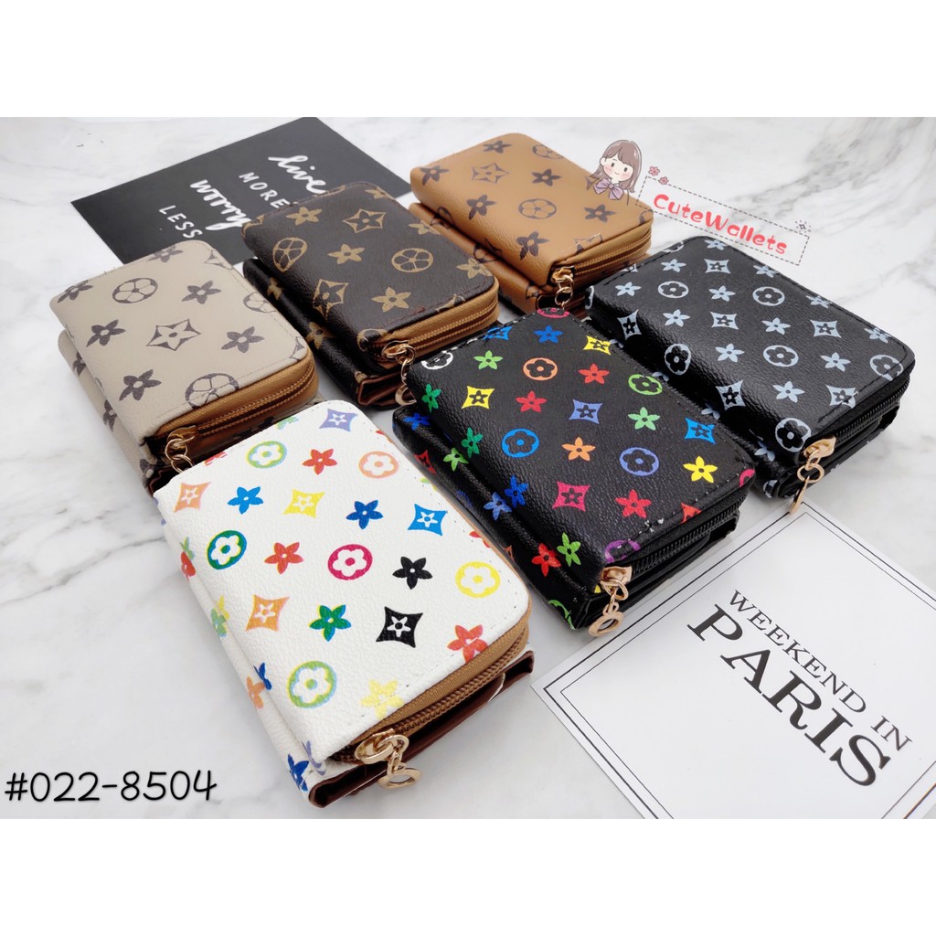 New korean design LV 3Folds Korean Ladies cute short Wallet Shopee