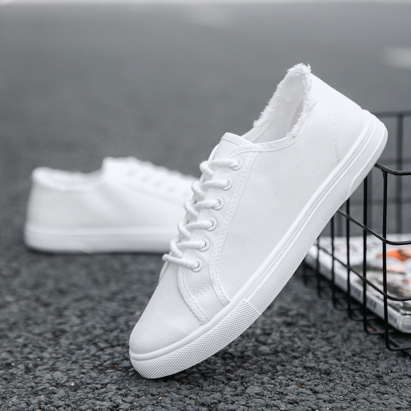 white cloth shoes