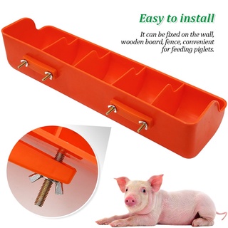  Orange Plastic Piglet Trough Automatic Feeding Five Grids  piglet trainee feeder