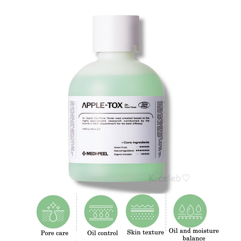 MEDI-PEEL] Dr. Apple Tox Pore Toner 500ml Weakly Acidic Anti-Sebum Fresh  Exfoliating | Shopee Philippines