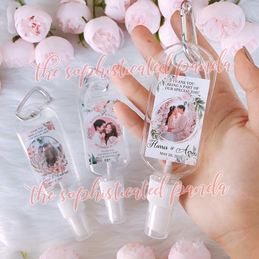 [COD] 50ml WEDDING ALCOHOL SOUVENIR SPRAY Birthday Keychain Debut