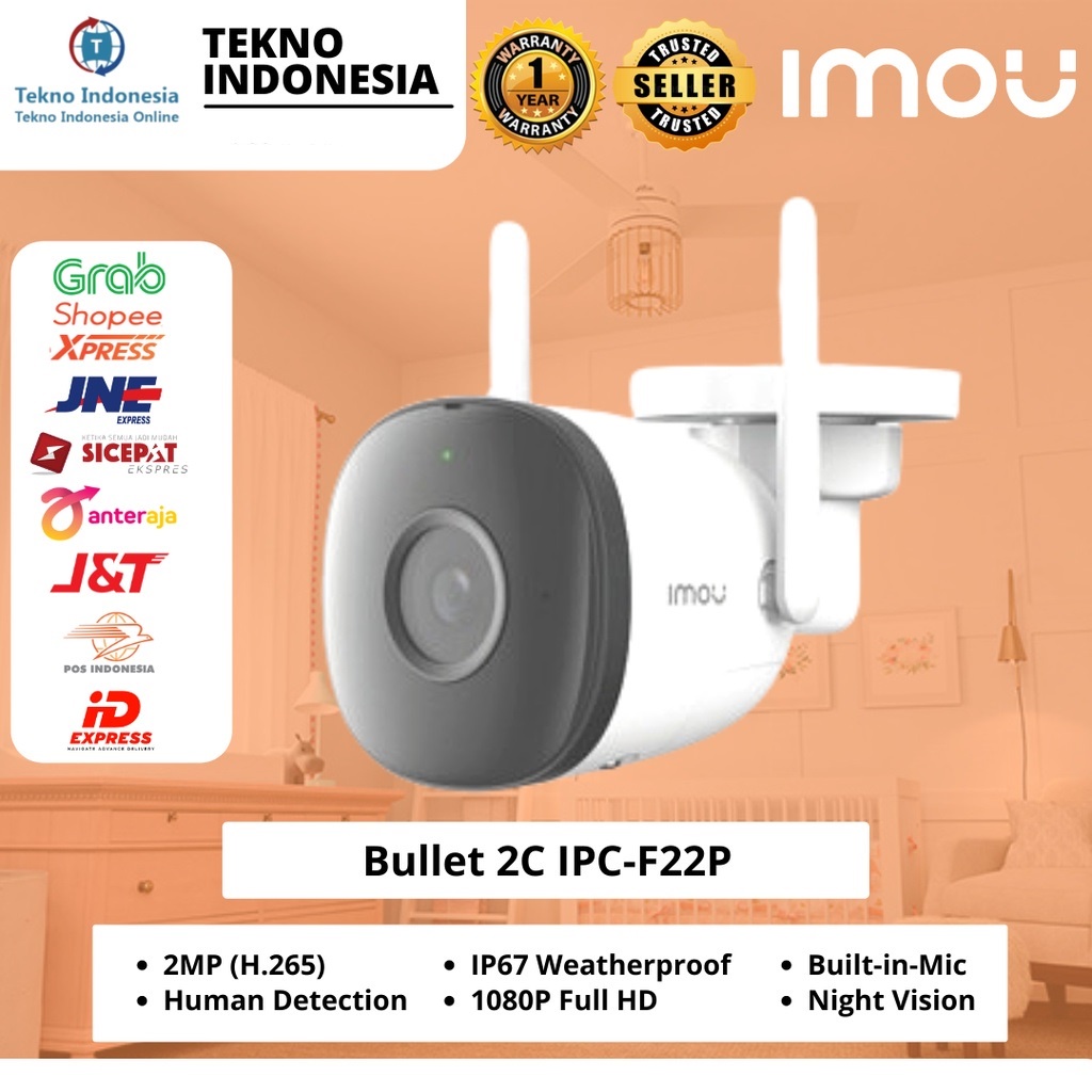 Dahua IMOU Bullet 2C IPCF22P 2MP WiFi IP camera Bullet Shopee