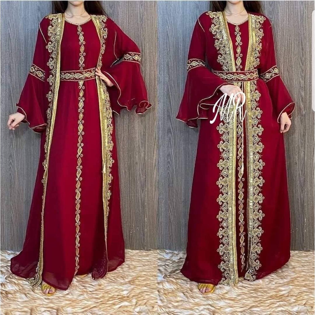 SHILPA 2IN1 SET OUTER LONG EMBROIDERED MAXI CARDI MUSLIM DRESS FOR ...