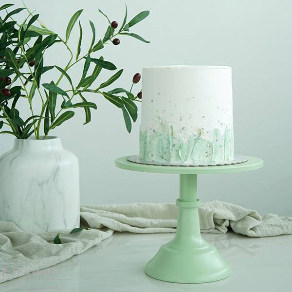 New Stock Metal Iron Cake Stand Round Pedestal for Birthday Wedding Gold/Pink/Green/Black N5P