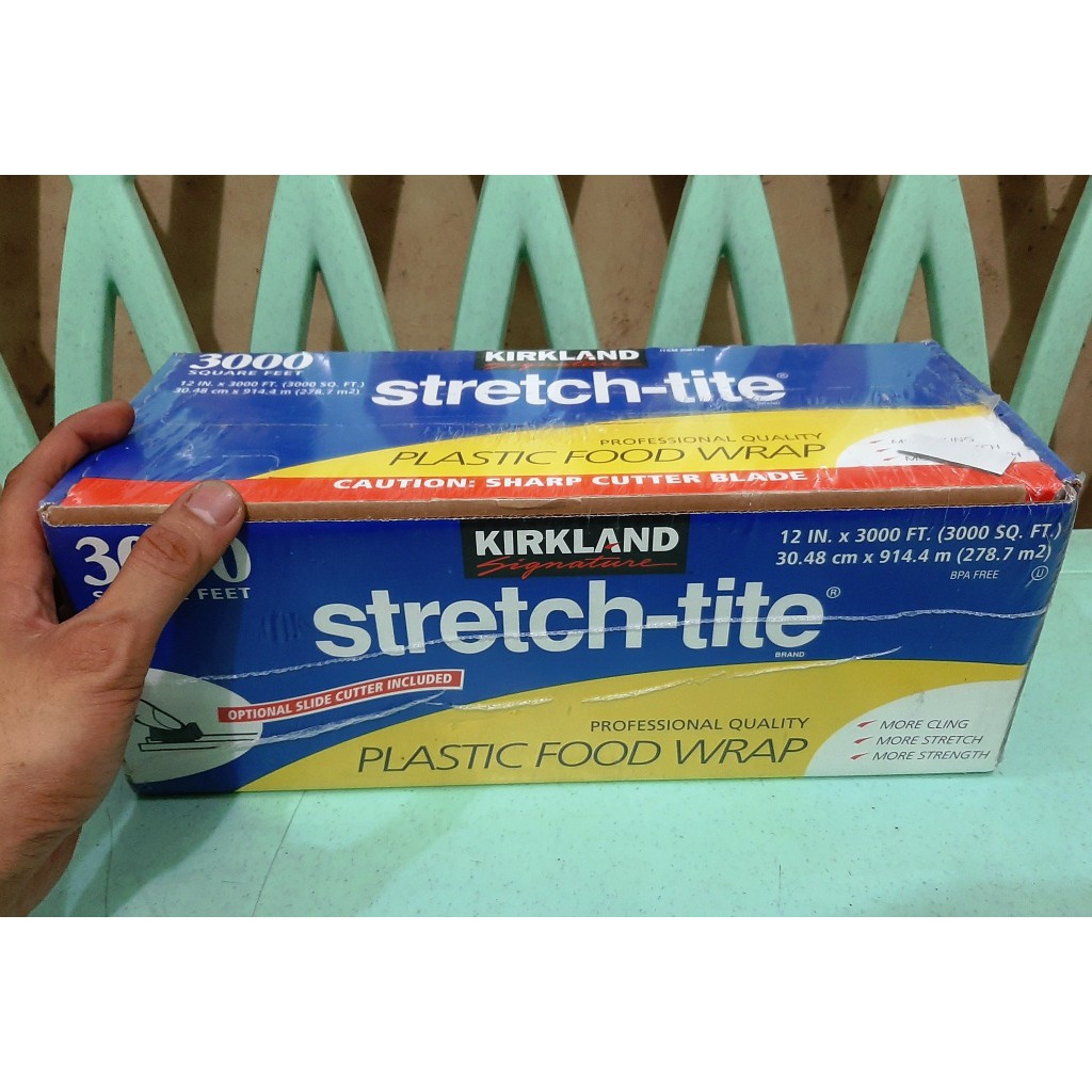 Kirkland Signature Stretch Tite Plastic Food Wrap 3000sq Ft Made In Usa Shopee Philippines