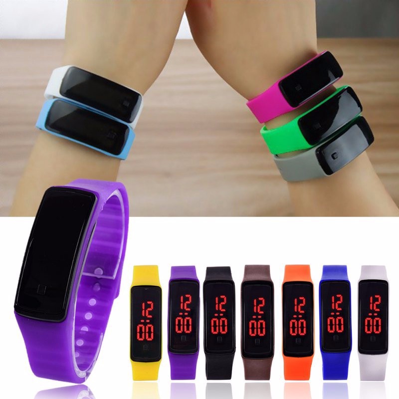 silicone bracelet led watch