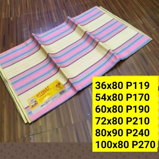 Banig plastic mats all sizes available Shopee Philippines