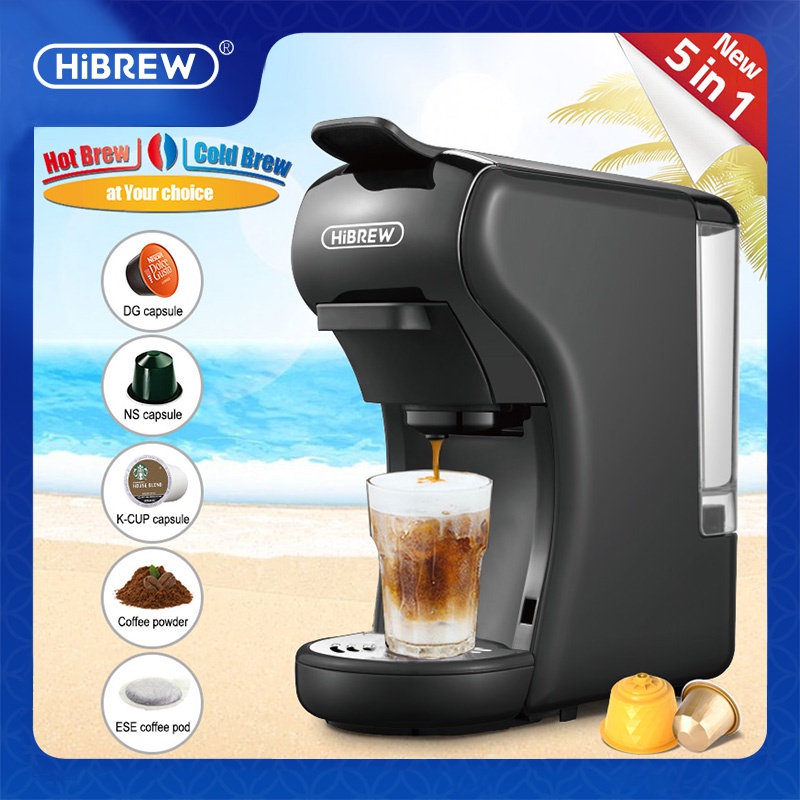 HiBREW Coffee Machine 5 in 1 Hot/Cold Capsule coffee maker for