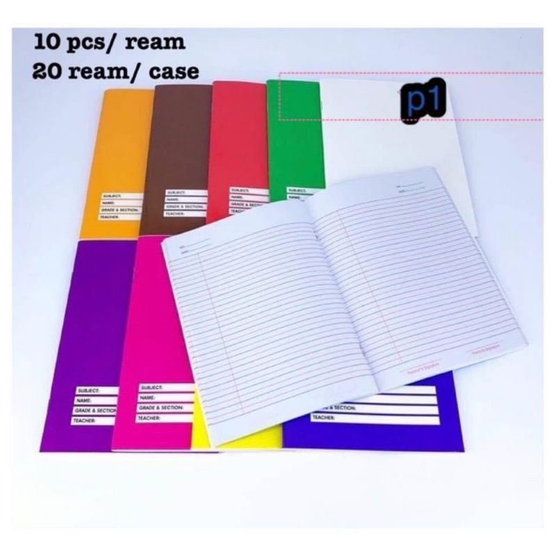 P1 notebook ASSORTED COLOR 10Pcs per pack | Shopee Philippines