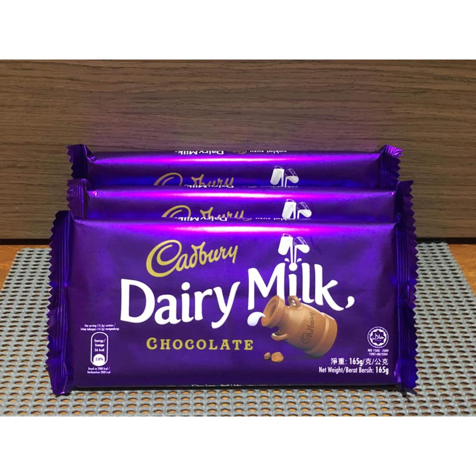 Cadbury Dairy Milk Chocolate 165g | Shopee Philippines