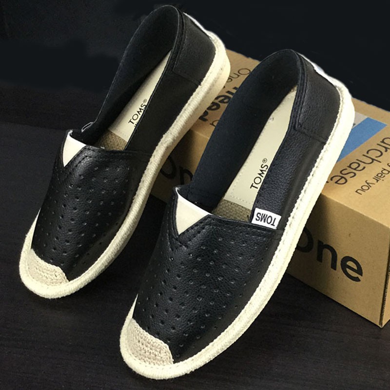 Toms new ladies leather openwork breathable low-cut sports shoes | Shopee  Philippines