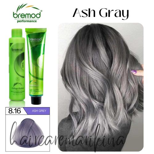  ASH GREY Bremod Hair Color - With Oxidizer Set | Shopee Philippines