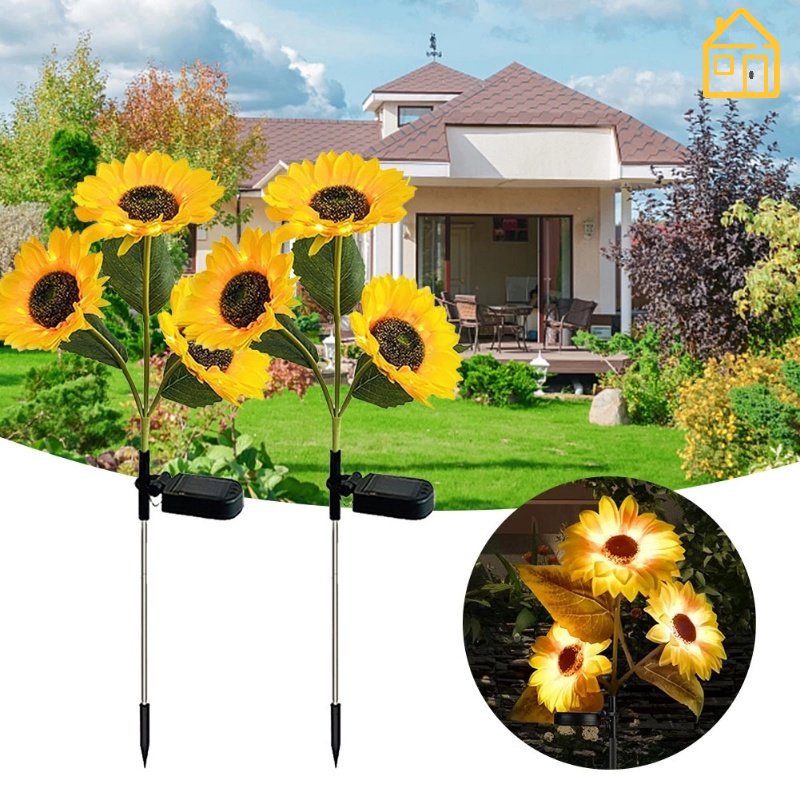 Solar Sunflower Lawn Lights for Garden Patio Decoration / Outdoor