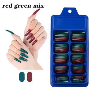 With Glue 100pcs Nail Design Coffin Ballerina Nail Tips Long Stiletto False Nails Tips Full Cover Diy Acrylic Nail Kit Fake Nails Shopee Philippines