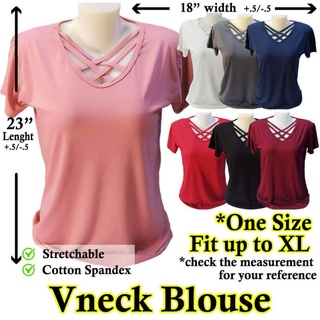 Vneck fashion Blouse  for women's fit up small up to XL ootd trend blouse tops