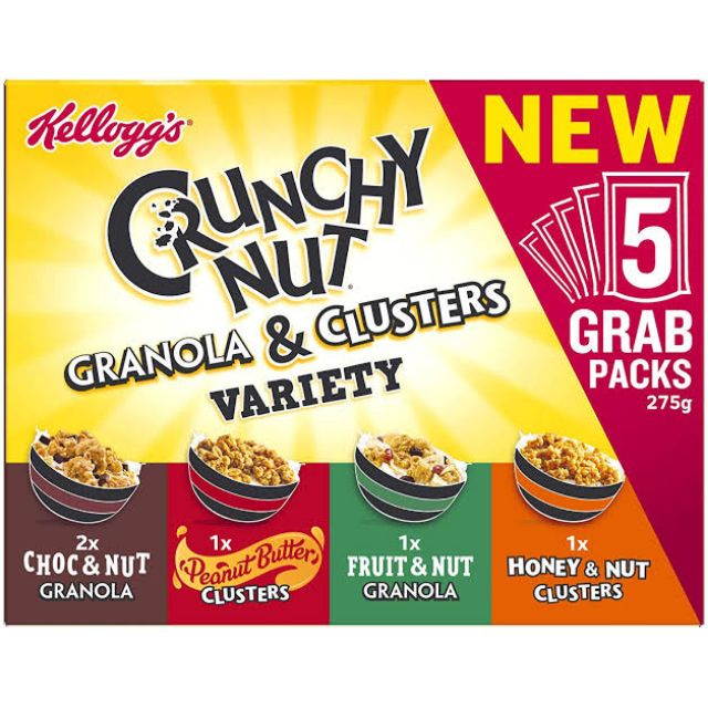 Kellogg S Crunchy Nut Granola Clusters Sold Separately 55 Grams Per Pack Shopee Philippines