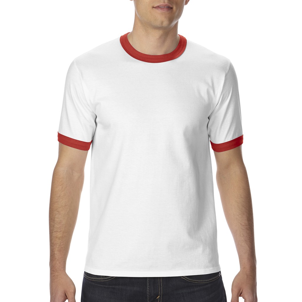 white red ringer tee