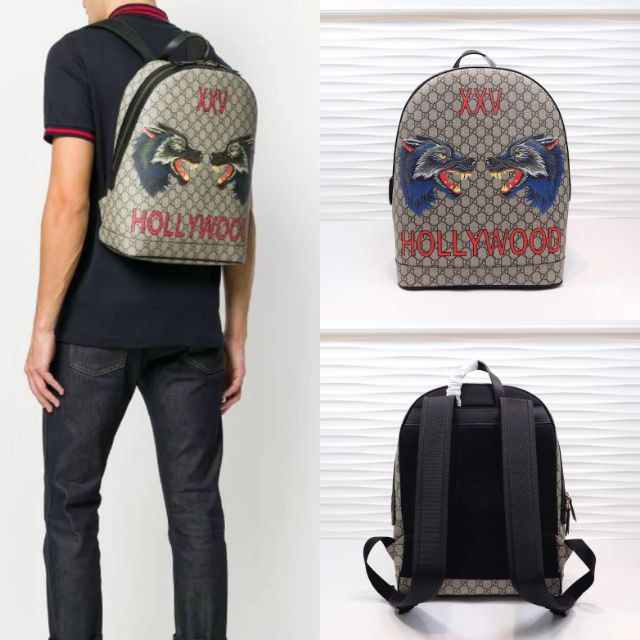 gucci wolf backpack