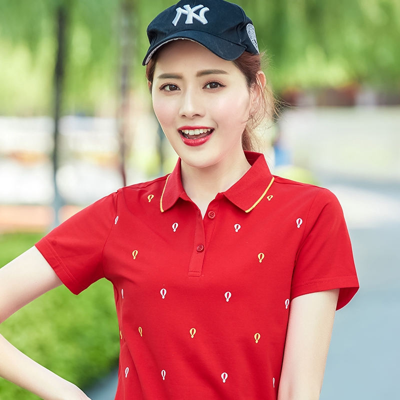 women's solid color polo shirts