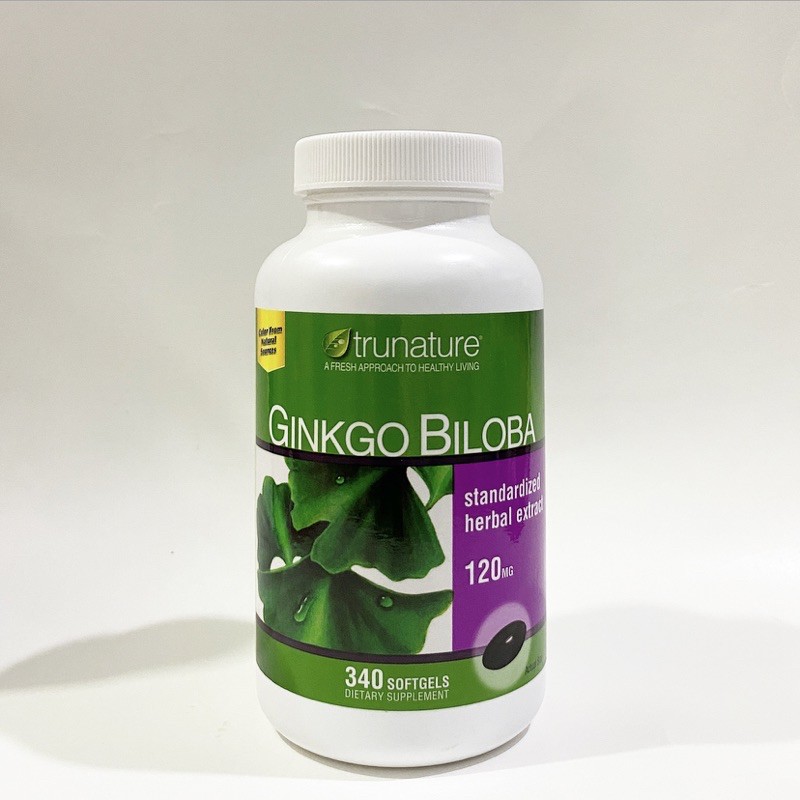 TruNature Ginkgo Biloba 120mg 340 Softgels (Expiry Aug.2023) Tru Nature