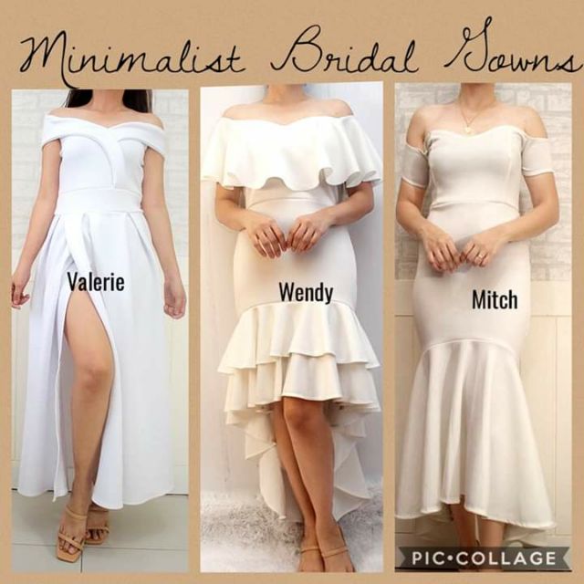 white casual dress for civil wedding