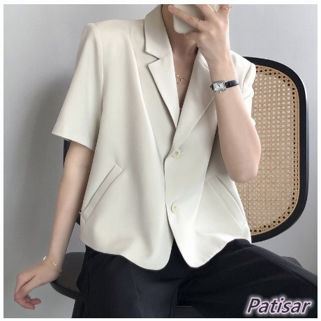 Plain blazer for women korean croptop plus size office formal Short ...