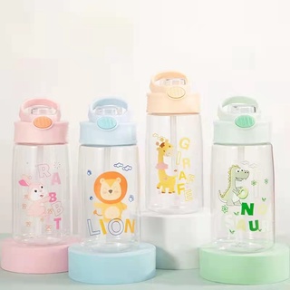 [COD] 350ml Newborn Kids Water Milk Cup Cartoon Baby Feeding Cup With Straws Bottle Outdoor Drinking
