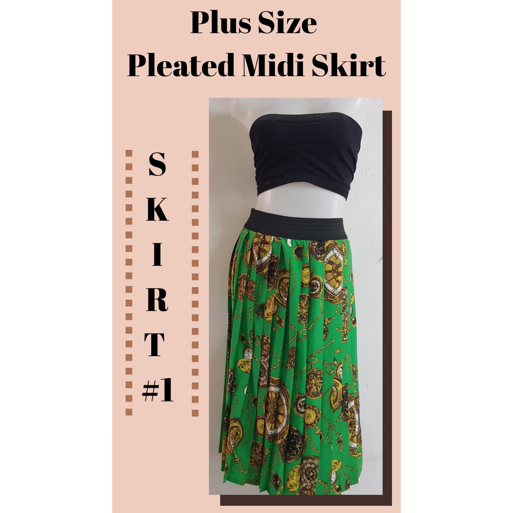 women's plus size midi skirts