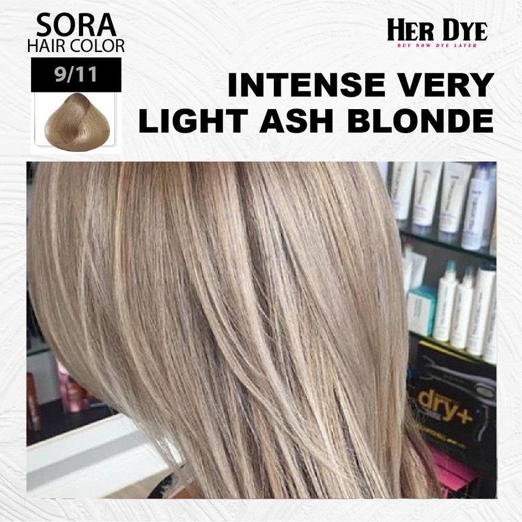 Intense Very Light Ash Blonde Hair Color 11pcs Diy Set Sora Brand Shopee Philippines