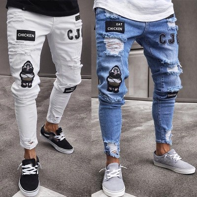 ripped denim pants mens