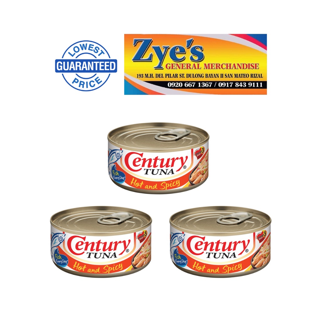 Century Tuna Hot & Spicy 3x180g Shopee Philippines