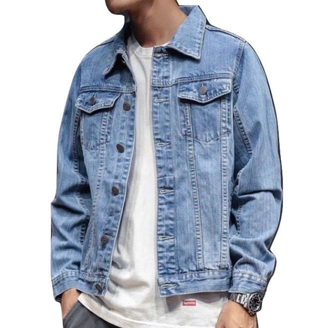 Mens maong jacket denim jacket | Shopee Philippines