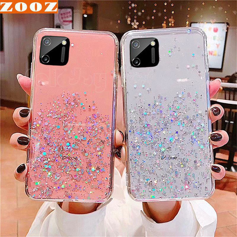 Realme C15 C11 C3 C2 6s 6i 6 Pro Bling Glitter Star Silicone Case ...