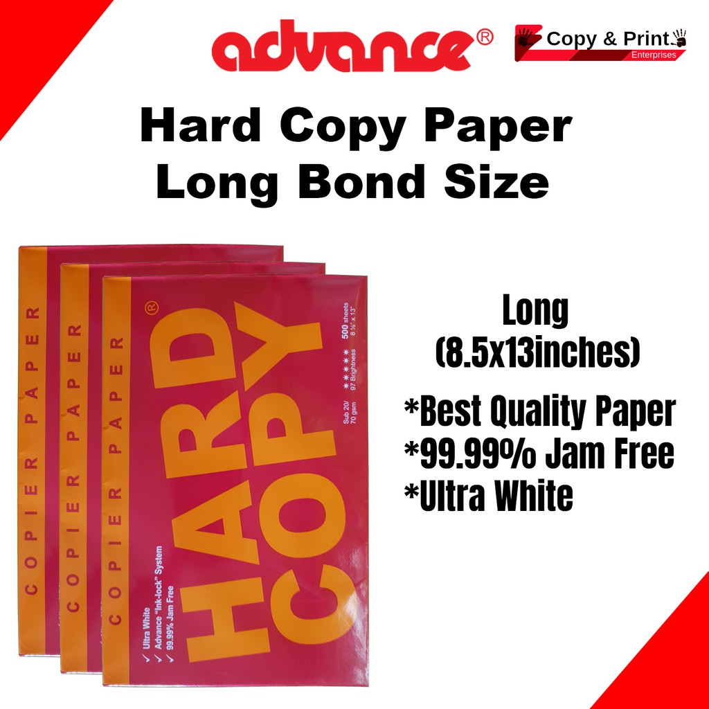 Advance Hard Copy Bond Paper Shopee Philippines