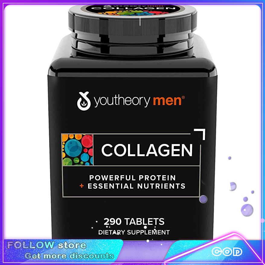 290 Tablets Youtheory Collagen for Men with Biotin 290