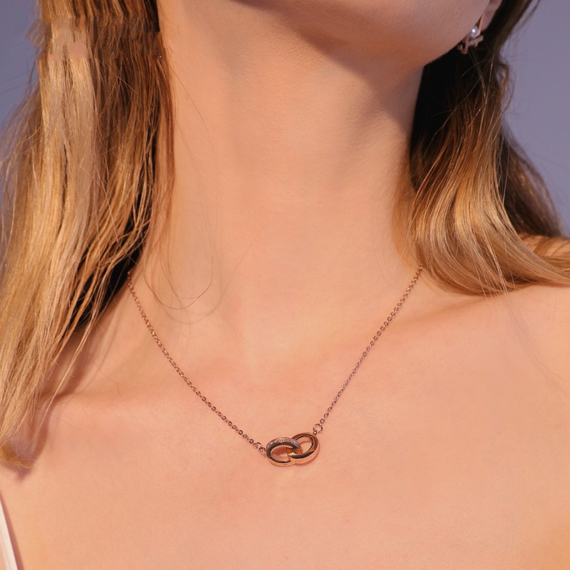cartier love necklace pink gold