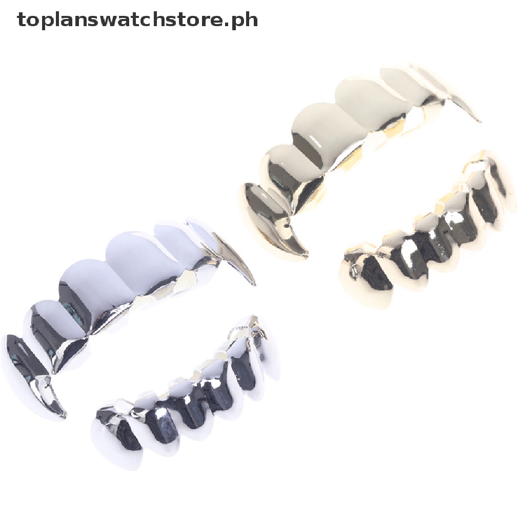 toplanswatchstore Hip Hop Teeth Grillz Top & Bottom Grill Mouth Teeth