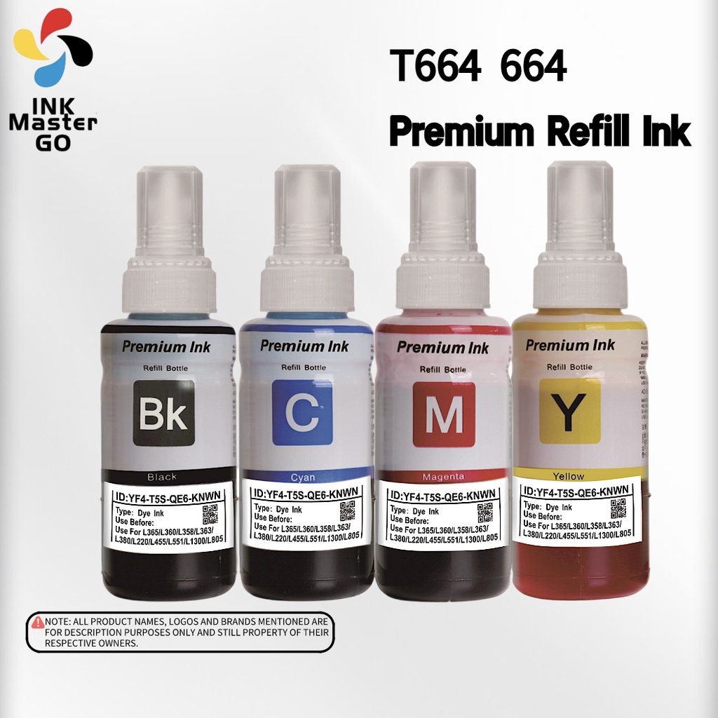 Epson 664 Refill ink 70ml for Epson L120 L110 L210 L220 L300 L310 L360
