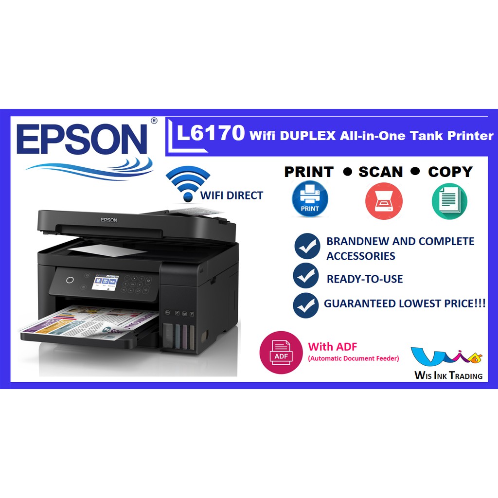 EPSON L6170 Wifi DUPLEX AllinOne Tank Printer Shopee Philippines