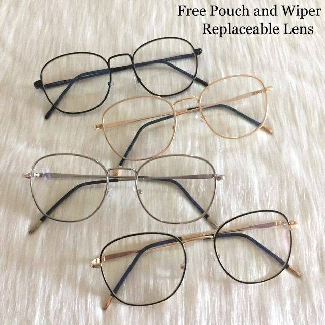 Sunnies Anti radiation replaceable lens eye glass Metal Shopee