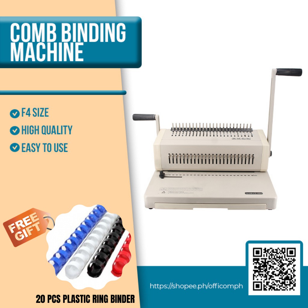 Comb Binding Machine F4 Size ( Long Legal ) with FREE 20pcs